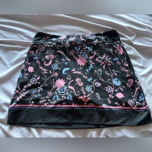 Floral Black and Pink Women's golf Skirt